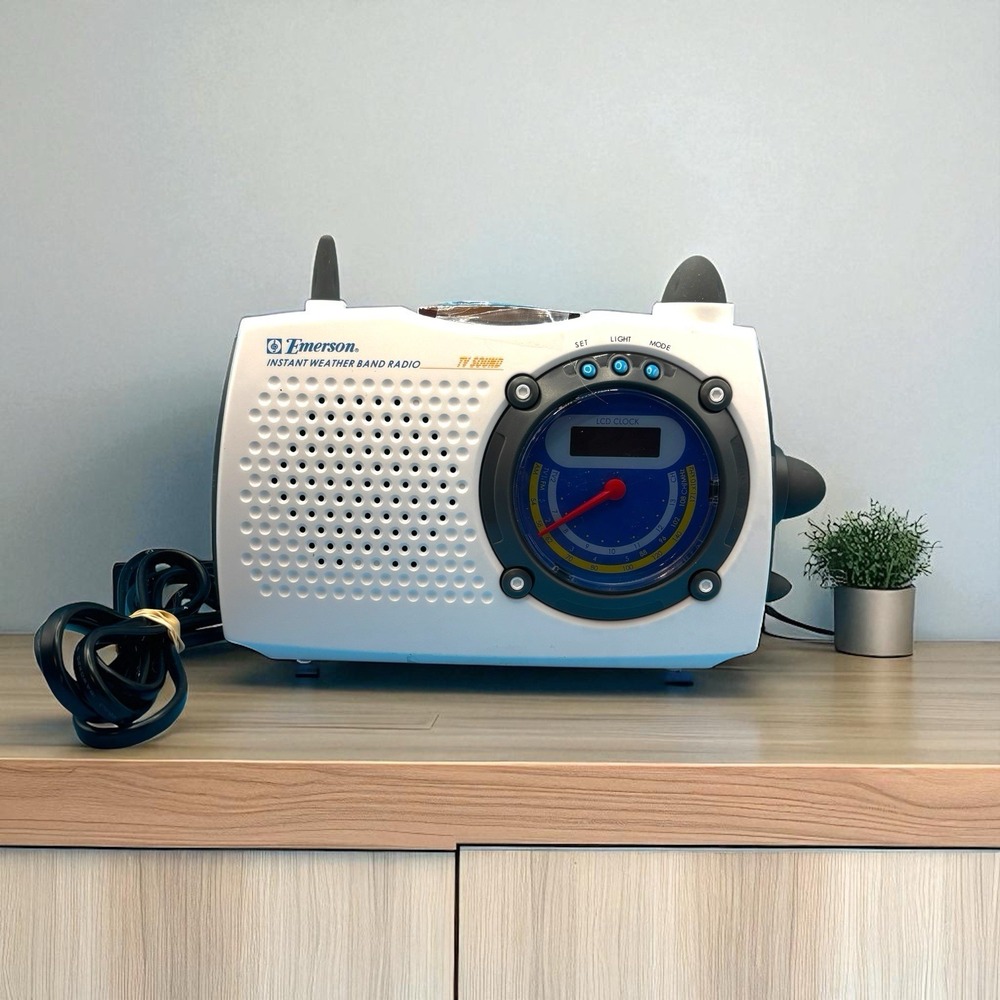 Emerson AM/FM Instant Weather Radio Plus‎ TV Sound RP6248 Emergency Use Antennae